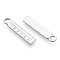 Non-Tarnish 304 Stainless Steel Pendants, Manual Polishing, Ruler Charm, Stainless Steel Color, 23.5x4.5x1mm, Hole: 2.5mm
