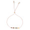 Bohemian Beaded Brass Bracelets, with Natural Gemstone, Colorful, 11 inch(28cm)