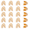 20Pcs Alloy Bead Caps, Buds, Multi-Petal, Light Gold, 20x20.5mm, Hole: 3.5mm, Inner Diameter: 14mm