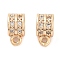 Brass Micro Pave Clear Cubic Zirconia Charms, Cadmium Free & Nickel Free & Lead Free, Round with Bowknot, Real 18K Gold Plated, 8.5x4.5x5.5mm, Hole: 1.2mm