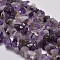 Chip Natural Amethyst Beads Strands, Dyed, 5~8x5~8mm, Hole: 1mm, 80~81cm