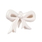 Spray Painted Opaque Acrylic Pendants, Bowknot, White, 40.5x49x11.5mm, Hole: 3.5mm