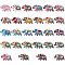 1 Set Zinc Alloy Enamel Pendants, Elephant, Platinum, Mixed Color, 16x24.5x1.5mm, 28pcs/set