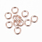 304 Stainless Steel Jump Rings, Open Jump Rings, Rose Gold, 18 Gauge, 6x1mm, Inner Diameter: 4mm