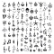 100Pcs 100 Style Tibetan Style Alloy Pendants, One Hundred Shapes, Antique Silver, 4~29x4~29x1~8mm, 1pc/style