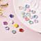 20Pcs Spray Painted Glass Beads, Mixed Style, Star, Mixed Color, 8x8.5x4mm, Hole: 1mm