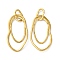 Brass Big Pendants, Cadmium Free & Lead Free & Nickel Free, Oval, Unplated, 49mm, Hole: 4.8x8mm