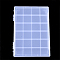 Plastic Bead Storage Containers, 24 Compartments, Rectangle, Clear, 28.5x19.5x2.2cm, Compartment: 44.5x45mm