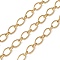 304 Stainless Steel Link Chains, Unwelded, with Spool, Ion Plating(IP), Oval, Real 18K Gold Plated, 8.5x5.5x1mm and 5.5x4.5x1mm, about 32.81 Feet(10m)/Roll