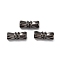 Brass Screw Clasps, Gunmetal, 12x5mm