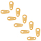 UNICRAFTALE about 200pcs Golden Teardrop Chain Tabs Stainless Steel Chain Extender Connectors with 2 Holes End Chain Drop Charms Terminators Charm Connectors for DIY Jewelry Making