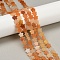 Natural Topaz Jade Beads Strands, Star, 8.5x8.5~9x2.5mm, Hole: 0.8mm, about 52pcs/strand, 15.91''(40.4cm)