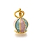 Alloy Enamel Pendants, Crown Charm, with Jump Ring, Golden, 17.5x10.5mm, Hole: 5.5mm