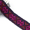 Flat Ethnic Style Embroidery Polyester Ribbons, Jacquard Ribbon, Garment Accessories, Deep Pink, 2 inch(50mm), about 7.66 Yards(7m)/pc