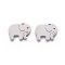 Non-Tarnish 201 Stainless Steel Pendants, Manual Polishing, Elephant, Stainless Steel Color, 14.5x18x1.5mm, Hole: 2mm