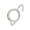 Brass Open Cuff Ring Components, Ring Settings for Rhinestone, Rack Plating, Lasting Plated, Cadmium Free & Lead Free, Platinum, US Size 6 1/4(16.7mm)