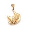 304 Stainless Steel Kitten Pendants, Cat Head Shape Shape, Golden, 16x15x2.5mm, Hole: 6x3mm