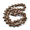 Electroplated Natural Lava Rock Beads Strands, Star, Copper Plated, 9.5x9.5mm, Hole: 1mm, about 48pcs/strand, 14.57''(37cm)