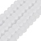 Transparent Glass Beads Strands, Faceted, Frosted, Rondelle, WhiteSmoke, 2.9~3.3mm, Hole: 1mm, about 144~150pcs/strand, 35~37cm