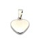 Tarnish Resistant Trendy 304 Stainless Steel Blank Heart Pendants, Stainless Steel Color, 17x17x3.5mm, Hole: 8x4mm