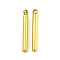 Ion Plating(IP) 304 Stainless Steel Pendants, Column Bar Charm, Real 18K Gold Plated, 17x2mm, Hole: 1.2mm