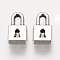 Tibetan Style Alloy Charms, Lock, Cadmium Free & Nickel Free & Lead Free, Antique Silver, 9x5x2mm, Hole: 3x1.5mm, about 2435pcs/1000g