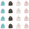 SUNNYCLUE 1 Box 80Pcs 4 Colors Ghost Charm Bulk Halloween Enamel Charms Ghost Charms Cartoon Cute White Black Halloween Charm for jewellery Making Charms DIY Earrings Bracelet Necklace Craft Supplies