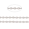 Non-Tarnish 304 Stainless Steel Coffee Bean Chain, Unwelded, Stainless Steel Color, Link: 9.5x7x2.5mm and 7x4.5x2mm