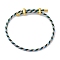 Adjustable Polyester Cord Braided Bracelets, Long-Lasting Plated, Green, Inner Diameter: 2-5/8~3-1/8 inch(6.7~7.8cm)