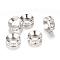 Resin Rhinestone Spacer Beads, with CCB Plastic Findings, Rondelle, Crystal, 19~20x7mm, Hole: 10mm