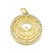 Rack Plating Brass Micro Pave Cubic Zirconia Pendants, with Jump Ring, Lead Free & Cadmium Free, Long-Lasting Plated, Real 18K Gold Plated, Angel & Fairy, 20.5x19.5x2.5mm, Hole: 2.5mm