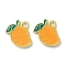 Fruit Alloy Enamel Charms, Mango, Light Gold, Gold, 13.5x11.5x1.5mm, Hole: 1.5mm