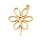 5Pcs 201 Stainless Steel Pendants, Laser Cut, Flower Charm, Golden, 18.5x12.5x1mm, Hole: 1.2mm