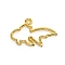Zinc Alloy Pendants, for DIY Pendant Making, Fish, Golden, 18x27x2mm, Hole: 1.8mm