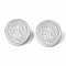 Tarnish Resistant 304 Stainless Steel Beads, Flat Round with Saint Benedict Medal, Stainless Steel Color, 7.5x3mm, Hole: 2mm