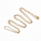 Brass Cable Chain Necklace Making, with Lobster Claw Clasps, Light Gold, 32 inch(81.5cm)