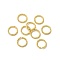 Brass Twist Jump Rings, Lead Free & Cadmium Free, Open Jump Rings, Real 24K Gold Plated, 18 Gauge, 8x1mm, Inner Diameter: 6mm