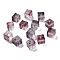 Transparent Glass Beads, Gradient Color, Square, Dark Red, 10x11x11mm, Hole: 1.5mm