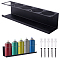 Zinc Alloy Wall Mounted Cylinder Tube Display Rack, Black, 93x421x98mm, Hole: 5mm