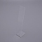 Acrylic Hair Pin Displays Stand, Rectangle, Clear, 2x1-5/8x8 inch(5.1x4x20.4cm)