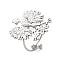 Non-Tarnish 304 Stainless Steel Open Cuff Ring, Eagle, Stainless Steel Color, US Size 7 3/4(17.9mm)