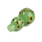 Handmade Lampwork Beads, Gourd, Light Green, 39.5~40x21~22mm, Hole: 1.6~3mm