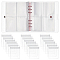 Transparent PVC Jewelry Organizer Storage Book with 160 Slots, Jewelry Storage Loose Leaf 3 Inch Album with 50Pcs Zip Lock Bags, Holder for Rings Earring Necklaces Bracelets, Rectangle, Clear, Finish Product: 17x20x2.8cm