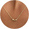 Brass Pendant Necklaces for Women, Golden, Cube, 17.72 inch(45cm)