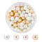 100Pcs Glass Pearl Beads 8mm Satin Luster Pearl Beads Round Pearl Spacer Beads Tiny Pearl Loose Beads for Jewelry Crafting Sewing Making Hole: 1mm