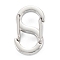 Non-Tarnish 304 Stainless Steel S-Hook Clasps, Stainless Steel Color, 18.5x10x4.5mm, Hole: 7.5x6mm
