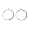 Tarnish Resistant 201 Stainless Steel Pendants, Ring, Stainless Steel Color, 27~27.5x25x0.7~1mm, Hole: 1.4mm