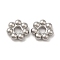 Non-Tarnish 304 Stainless Steel Spacer Beads, Flower, Granulated Beads, Stainless Steel Color, 5x1.3mm, Hole: 1.5mm