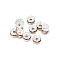 Rondelle Brass Rhinestone Spacer Beads, Platinum, for Jewelry Making, Bracelets, Necklaces, DIY Accessories, Topaz, 8mm, Hole: 2mm