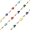304 Stainless Steel Enamel Link Chains, Unwelded, Butterfly, Golden, 8.5~10.5x3.5~6x2~2.5mm